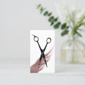 Haar Stylist Roos Gold Hair & Scissor Elegant Visitekaartje (Staand voorkant)