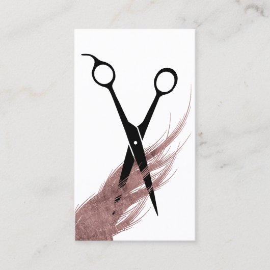Haar Stylist Roos Gold Hair & Scissor Elegant Visitekaartje (Voorkant)