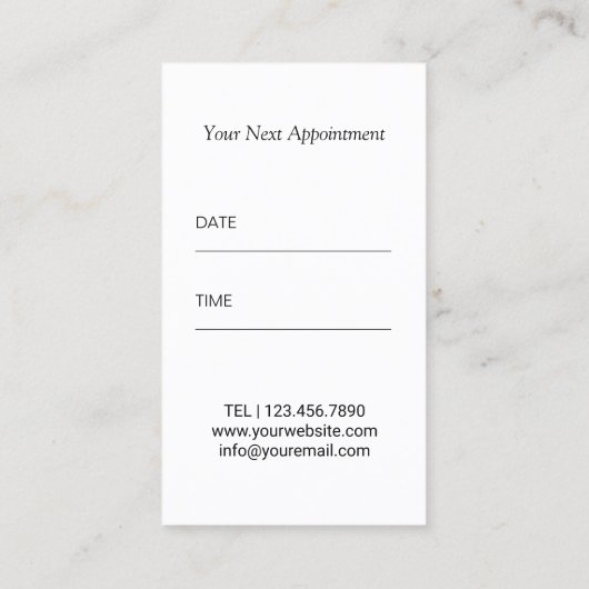 Haar Stylist Roos Gold Scissor & Crown Appointing Afsprakenkaartje (Achterkant)