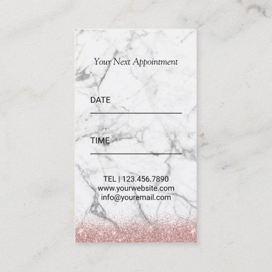 Haar Stylist Roos Gold Scissor & Crown Black Afsprakenkaartje (Achterkant)