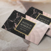 Haar Stylist Roos Goud Marmer Geometrische Lotus Visitekaartje