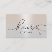 Haar Stylist Roos Gouden Schaar Classy Zilveren Sa Visitekaartje (Voorkant)