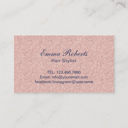 Haar Stylist Roos Gouden Schaar Navy Blue Loyalite Klantenkaartje (Achterkant)