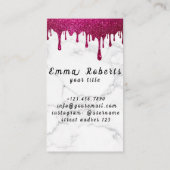 Haar Stylist Roze Bokeh Shine Glitter Sparking Visitekaartje (Achterkant)