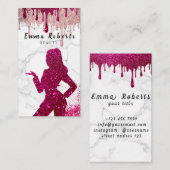 Haar Stylist Roze Bokeh Shine Glitter Sparking Visitekaartje (Voorkant / Achterkant)