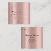 Haar Stylist Salon Afspraakkaart Roze Vierkante Visitekaartje (Voorkant / Achterkant)