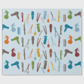 Haar Stylist Salon Barber Schaar Cadeaupapier (Vlak)