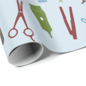 Haar Stylist Salon Barber Schaar Cadeaupapier (Rol Hoek)