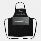 Haar Stylist Salon Black Scissors Schort (Voorkant)