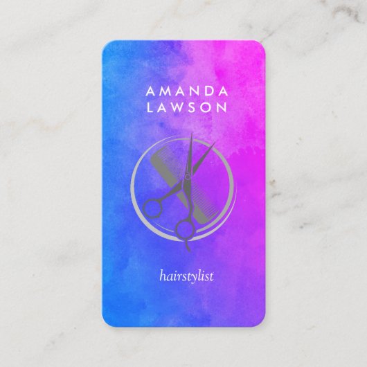 Haar Stylist Salon Gereedschap Afsprakenkaartje (Voorkant)