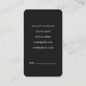 Haar Stylist Salon Gereedschap Afsprakenkaartje (Achterkant)