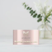 Haar Stylist Salon Make-up Lash Afspraak Goud Visitekaartje (Staand voorkant)