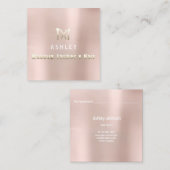 Haar Stylist Salon Make-up Lashes Afspraak Blush Vierkante Visitekaartje (Voorkant / Achterkant)