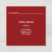 Haar Stylist Salon Make-up Lashes Afspraak Goud Vierkante Visitekaartje (Achterkant)