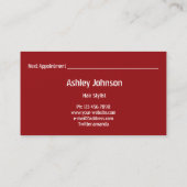 Haar Stylist Salon Make-up Lashes Afspraak Goud Visitekaartje (Achterkant)