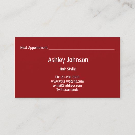 Haar Stylist Salon Make-up Lashes Afspraak Goud Visitekaartje (Achterkant)