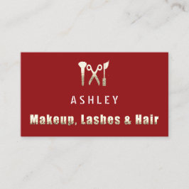 Haar Stylist Salon Make-up Lashes Afspraak Goud Visitekaartje