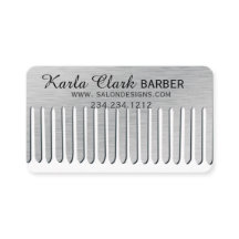 Haar Stylist Salon Modern Metal Platinum Comb
