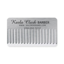 Haar Stylist Salon Modern Metal Platinum Comb