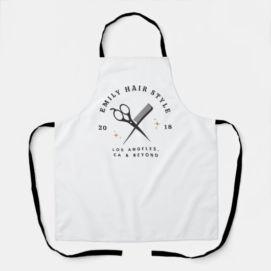 Haar Stylist Salon Schaar & Kam Kapsalon Schort (Voorkant)
