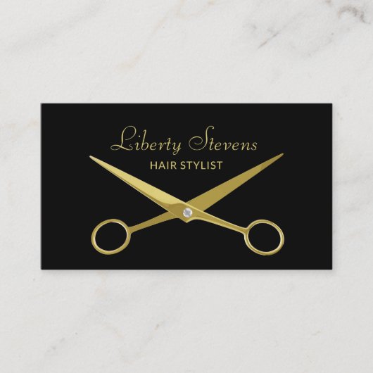 Haar Stylist Salon Schaar Schoonheid Visitekaartje (Voorkant)