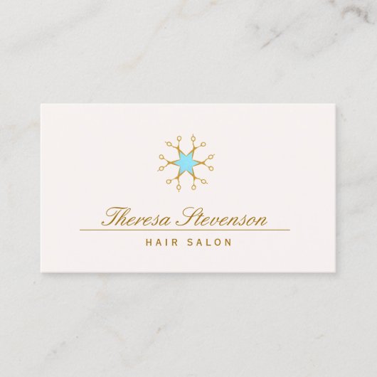 Haar Stylist Salon Scissors Logo Visitekaartje (Voorkant)