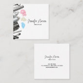 Haar Stylist Salon Tools Beauty Vierkante Visitekaartje (Voorkant / Achterkant)