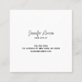 Haar Stylist Salon Tools Beauty Vierkante Visitekaartje (Achterkant)