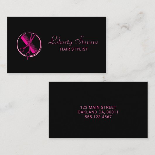 Haar Stylist Salon Tools Beauty Visitekaartje (Voorkant / Achterkant)