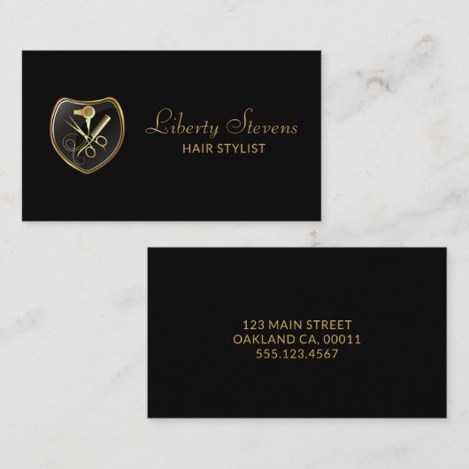 Haar Stylist Salon Tools Beauty Visitekaartje (Voorkant / Achterkant)