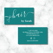 Haar Stylist Schaar Barber Shop Blauwgroen Custom Visitekaartje