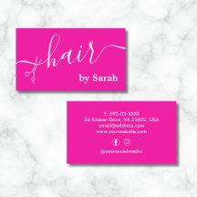 Haar Stylist Schaar Barber Shop Hot Pink Custom