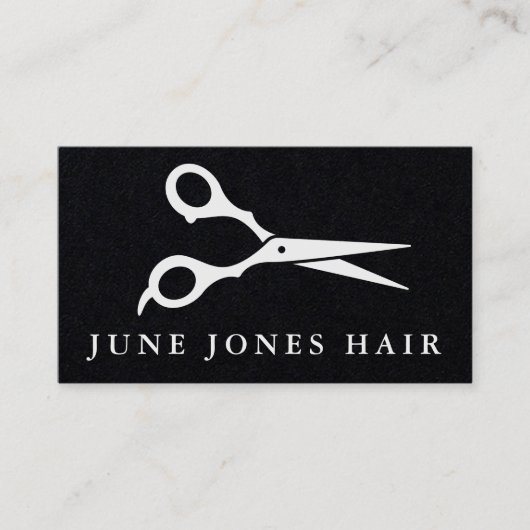 Haar Stylist Schaar Chique Barber CUSTOM Visitekaartje (Voorkant)