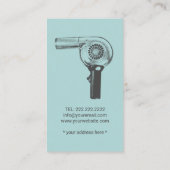 Haar Stylist  schaar & Comb Elegant Blauwgroen Visitekaartje (Achterkant)