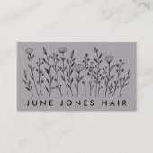 Haar Stylist Schaar Elegante Wildflower Luxe Visitekaartje (Voorkant)
