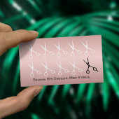 Haar Stylist Schaar Folie Roos Gouden Loyaliteit P Klantenkaartje