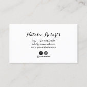 Haar Stylist Schaar & Haar Typografie Salon Visitekaartje (Achterkant)