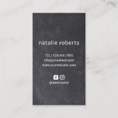 Haar Stylist Schaar Hand Logo Chalk Kapper Visitekaartje (Achterkant)