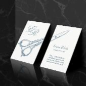 Haar Stylist  schaar & Initialen Elegant Visitekaartje