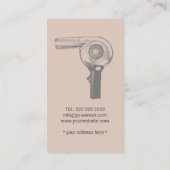  Haar Stylist Schaar & Kam Blush Roze Visitekaartje (Achterkant)