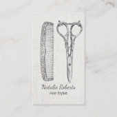 Haar Stylist  Schaar & Kam Schoonheidssalon Visitekaartje (Voorkant)