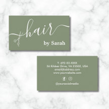 Haar Stylist Schaar Kapper Shop Sage Green Custom