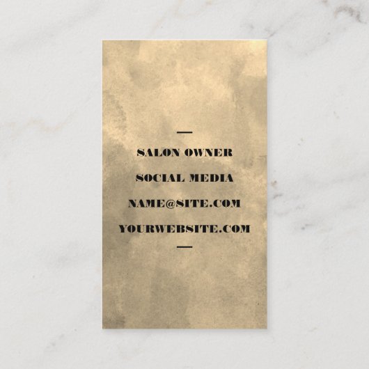 Haar Stylist-schaar | Logo Beauty Visitekaartje (Achterkant)