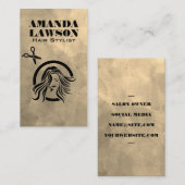 Haar Stylist-schaar | Logo Beauty Visitekaartje (Voorkant / Achterkant)