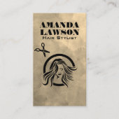 Haar Stylist-schaar | Logo Beauty Visitekaartje (Voorkant)