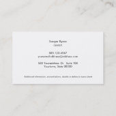 Haar Stylist Schaar Logo Goud en Zwart B Visitekaartje (Achterkant)