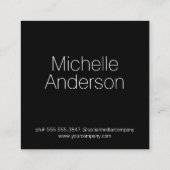 Haar stylist schaar Logo | Schoonheid van vrouwen Vierkante Visitekaartje (Achterkant)