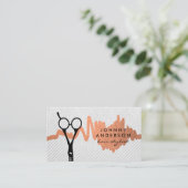 Haar Stylist-schaar | Moderne stijl Afsprakenkaartje (Staand voorkant)