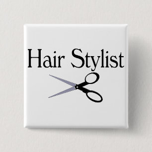 Haar Stylist-schaar Vierkante Button 5,1 Cm