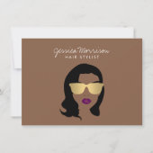 Haar Stylist Schoonheid Meisje Bruin Cadeaubon (Voorkant)